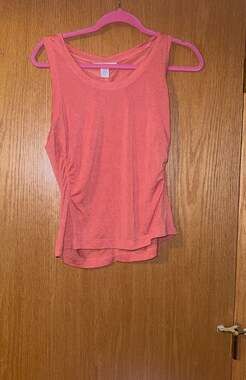 Athleta Breezy Ruched Workout Tank Top in Soft Persimmon